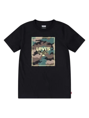Levi's Kids Koszulka w kolorze czarnym ze wzorem rozmiar: 140-152