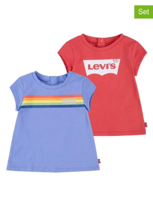 Levi's Kids Koszulki (2 szt.) w kolorze czerwonym i fioletowym rozmiar: 62