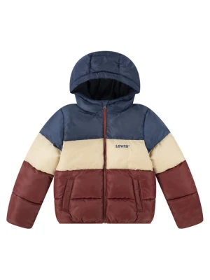 Levi's Kids Kurtka pikowana w kolorze ciemnoczerwono-granatowo-beżowym rozmiar: 140