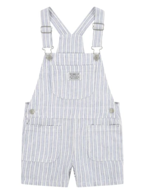 Levi's Kids Ogrodniczki dżinsowe w kolorze błękitno-białym rozmiar: 128