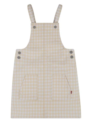 Levi's Kids Sukienka-ogrodniczka w kolorze beżowym rozmiar: 122