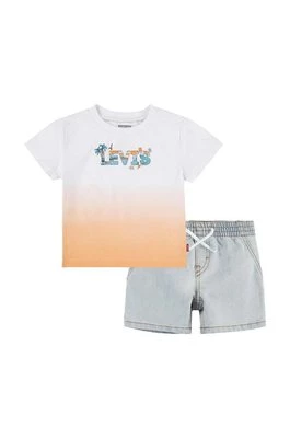 Levi's komplet bawełniany niemowlęcy kolor pomarańczowy