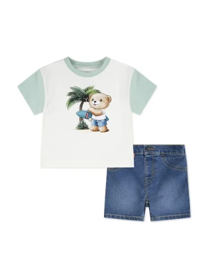 Levi's komplet niemowlęcy PALM TREE TEE & DENIM SET
