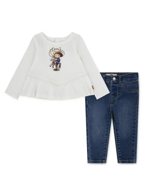Levi's komplet niemowlęcy WESTERN PEPLUM TOP & JEAN 2-pack