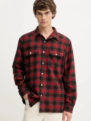 Levi's koszula bawełniana czerwony