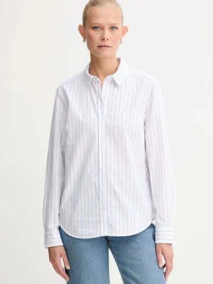 Levi's koszula bawełniana damska kolor biały regular z kołnierzykiem klasycznym 34574