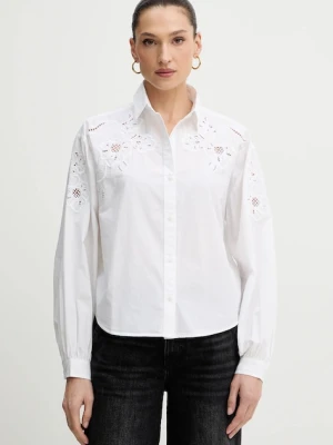 Levi's koszula bawełniana damska kolor biały relaxed z kołnierzykiem klasycznym 003P0