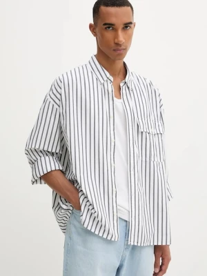 Levi's koszula bawełniana męska kolor biały relaxed z kołnierzykiem button-down 004GC