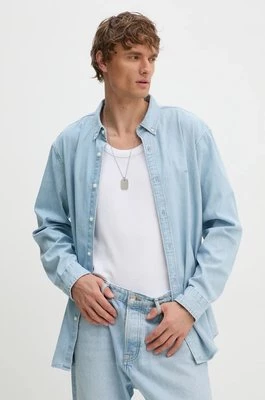 Levi's koszula bawełniana męska kolor niebieski relaxed z kołnierzykiem button-down