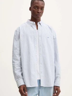 Levi's koszula bawełniana męska kolor niebieski relaxed z kołnierzykiem button-down