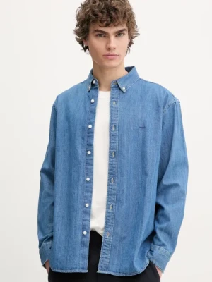 Levi's koszula bawełniana męska kolor niebieski relaxed z kołnierzykiem button-down
