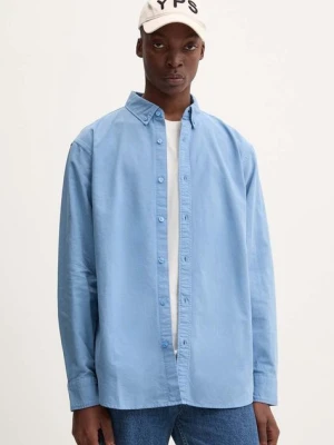 Levi's koszula bawełniana męska kolor niebieski relaxed z kołnierzykiem button-down