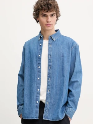 Levi's koszula bawełniana męska kolor niebieski relaxed z kołnierzykiem button-down