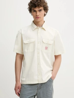 Levi's koszula bawełniana SS DALTON WORKER WW męska kolor beżowy relaxed z kołnierzykiem klasycznym 001TA