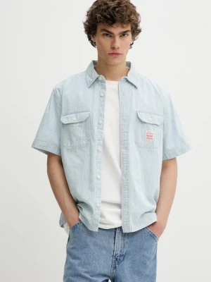 Levi's koszula bawełniana SS DALTON WORKER WW męska kolor niebieski relaxed z kołnierzykiem klasycznym 001TA