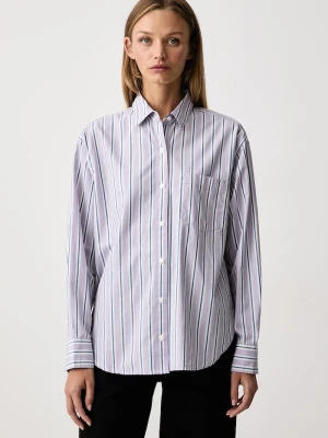 Levi's koszula damska bawełniana HARLIE NEW BF SHIRT fioletowy