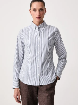 Levi's koszula damska bawełniana z elastanem SLIM POPLIN niebieski