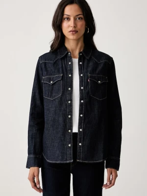 Levi's koszula damska jeansowa HERITAGE WESTERN DENIM granatowy