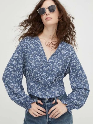 Levi's koszula damska kolor niebieski regular