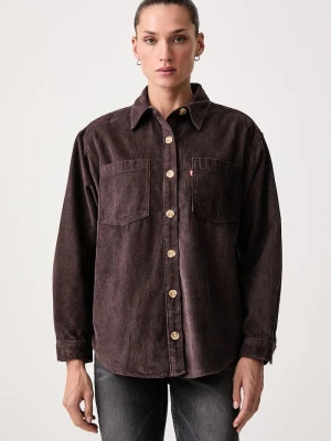 Levi's koszula damska sztruksowa IRIS OVERSHIRT brązowy
