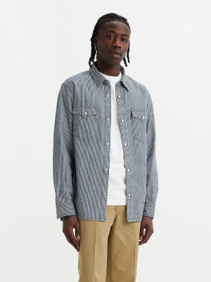 Levi's Koszula dżinsowa - Relaxed fit - w kolorze granatowo-białym rozmiar: L