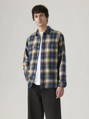 Levi's Koszula flanelowa - Regular fit - w kolorze granatowo-pomarańczowym rozmiar: L