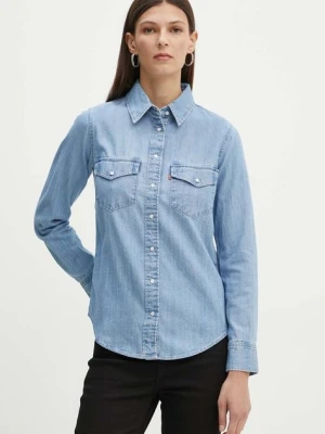 Zdjęcie produktu Levi's koszula jeansowa damska kolor niebieski regular z kołnierzykiem klasycznym