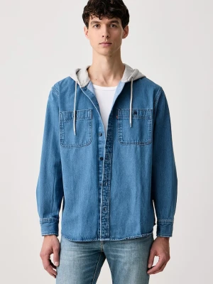 Levi's koszula męska jeansowa CLASSIC HOODED WORKER niebieski