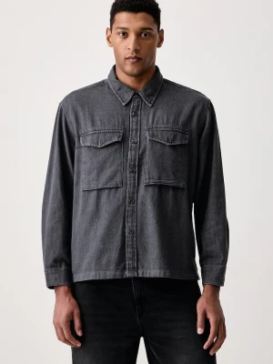 Levi's koszula męska jeansowa WALLER RELAX szary