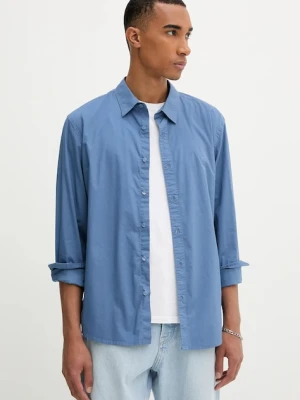 Levi's koszula męska kolor niebieski slim z kołnierzykiem klasycznym 86625