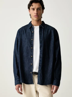 Levi's koszula oxford męska bawełniana BATTERY HOUSEMARK STANDARD granatowy