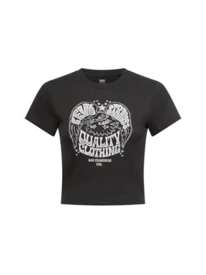 Levi's Koszulka damska Kobiety Bawełna czarny jednolity,