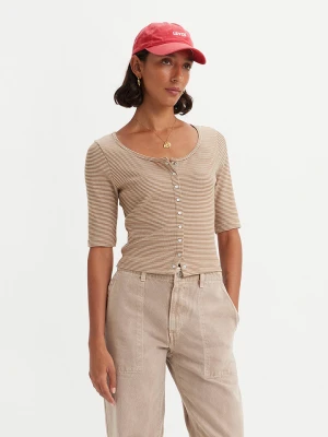 Levi's Koszulka w kolorze karmelowo-białym rozmiar: XS