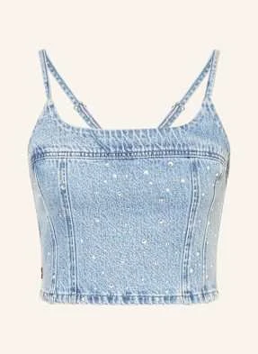 Levi's® Krótka Bluzka Jeansowa Jadine Z Ozdobnymi Kamykami blau
