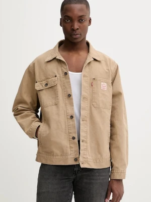 Levi's kurtka bawełniana kolor beżowy przejściowa oversize A4820