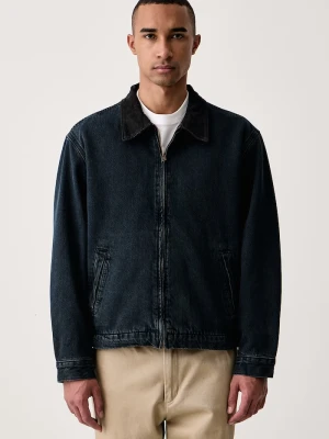 Levi's kurtka damska bawełniana CASTRO FULL ZIP LINED granatowy