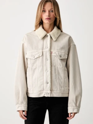 Levi's kurtka jeansowa damska jeansowa 90S SHERPA beżowy