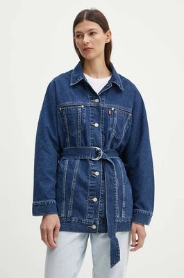 Levi's kurtka jeansowa damska kolor granatowy przejściowa oversize A9368