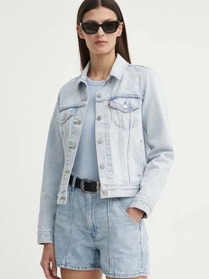 Levi's kurtka jeansowa damska kolor niebieski przejściowa