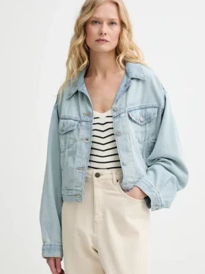 Levi's kurtka jeansowa damska kolor niebieski przejściowa A9155