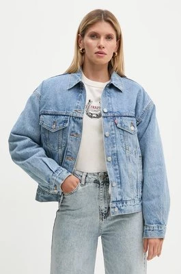 Levi's kurtka jeansowa damska kolor niebieski przejściowa oversize A8747