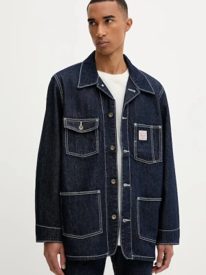 Levi's kurtka jeansowa kolor granatowy przejściowa 003B0