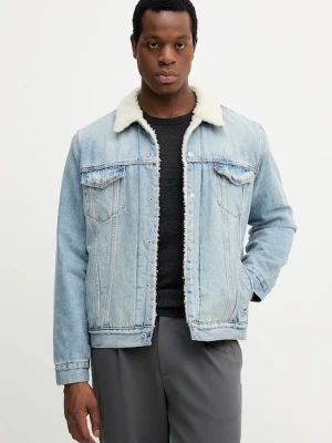 Levi's kurtka jeansowa kolor niebieski przejściowa 16365