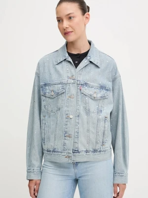 Levi's kurtka jeansowa kolor niebieski przejściowa A1743
