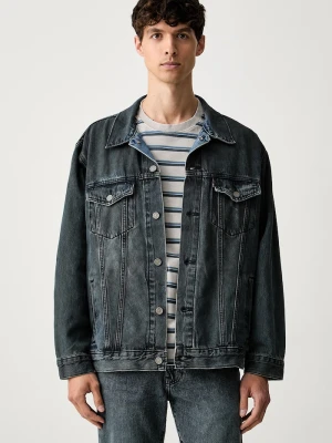Levi's kurtka jeansowa męska bawełniana RELAXED FIT niebieski