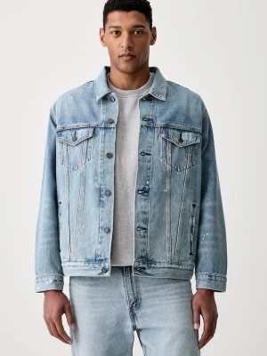 Levi's kurtka jeansowa męska bawełniana RELAXED FIT niebieski