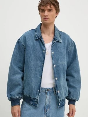 Levi's kurtka jeansowa męska kolor niebieski przejściowa oversize A8561