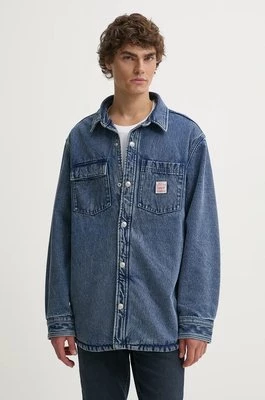 Levi's kurtka jeansowa męska kolor niebieski przejściowa oversize A8582