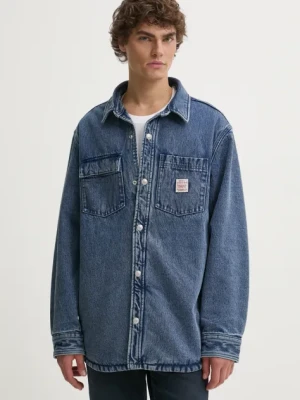 Levi's kurtka jeansowa męska kolor niebieski przejściowa oversize A8582