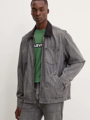 Levi's kurtka jeansowa męska kolor szary przejściowa oversize A8635